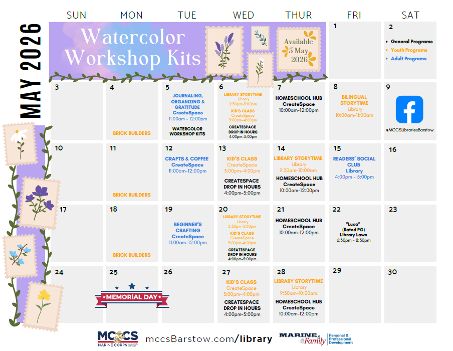 Library may calendar